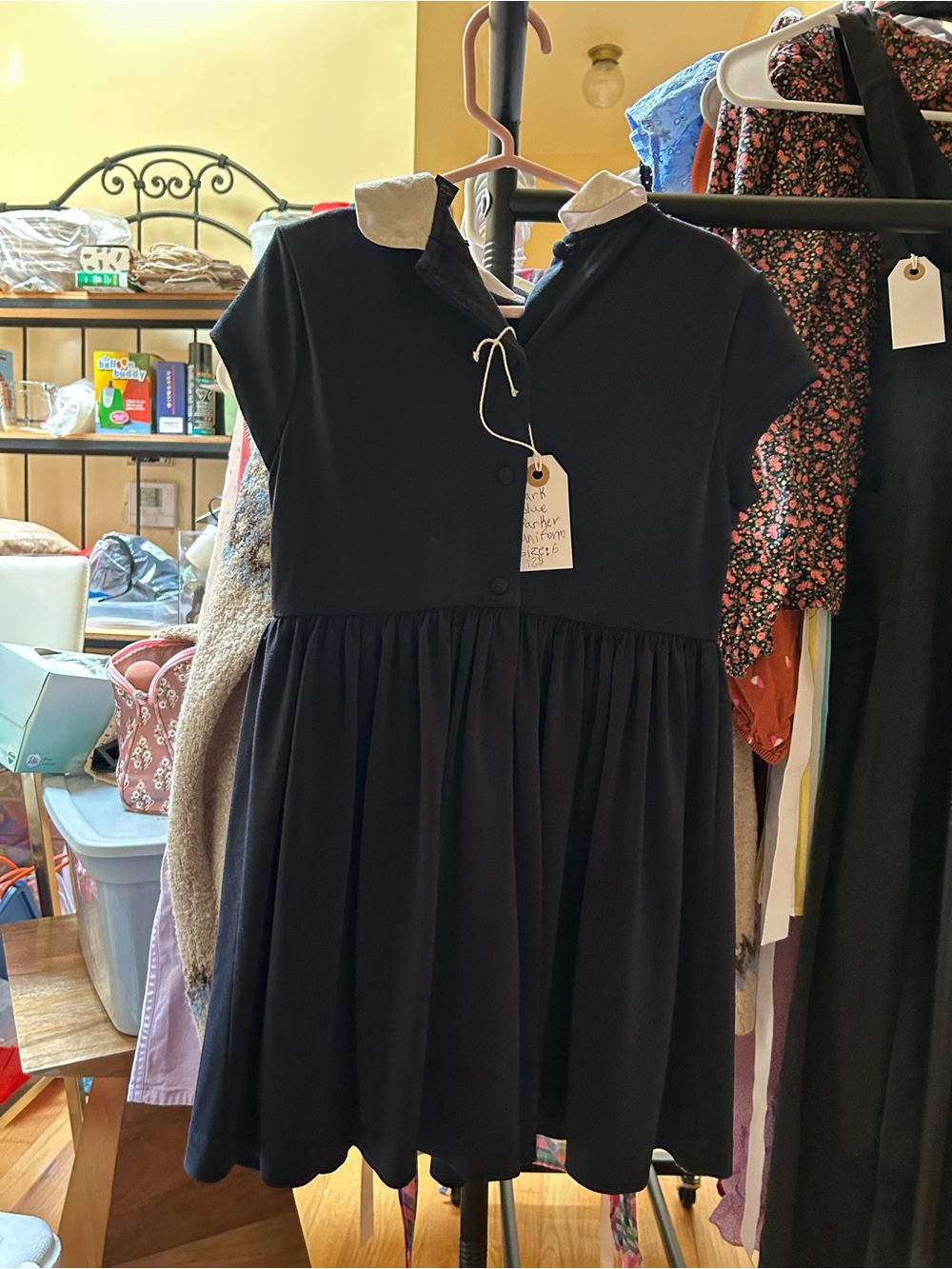 Parker Black Dress with White Collar for Girls